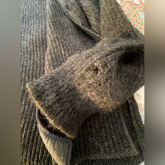 Vtg 60s Sears Sportswear 50/50 Mohair Wool Blend Grunge Cardigan Grey:Sz Small - Picture 16 of 16